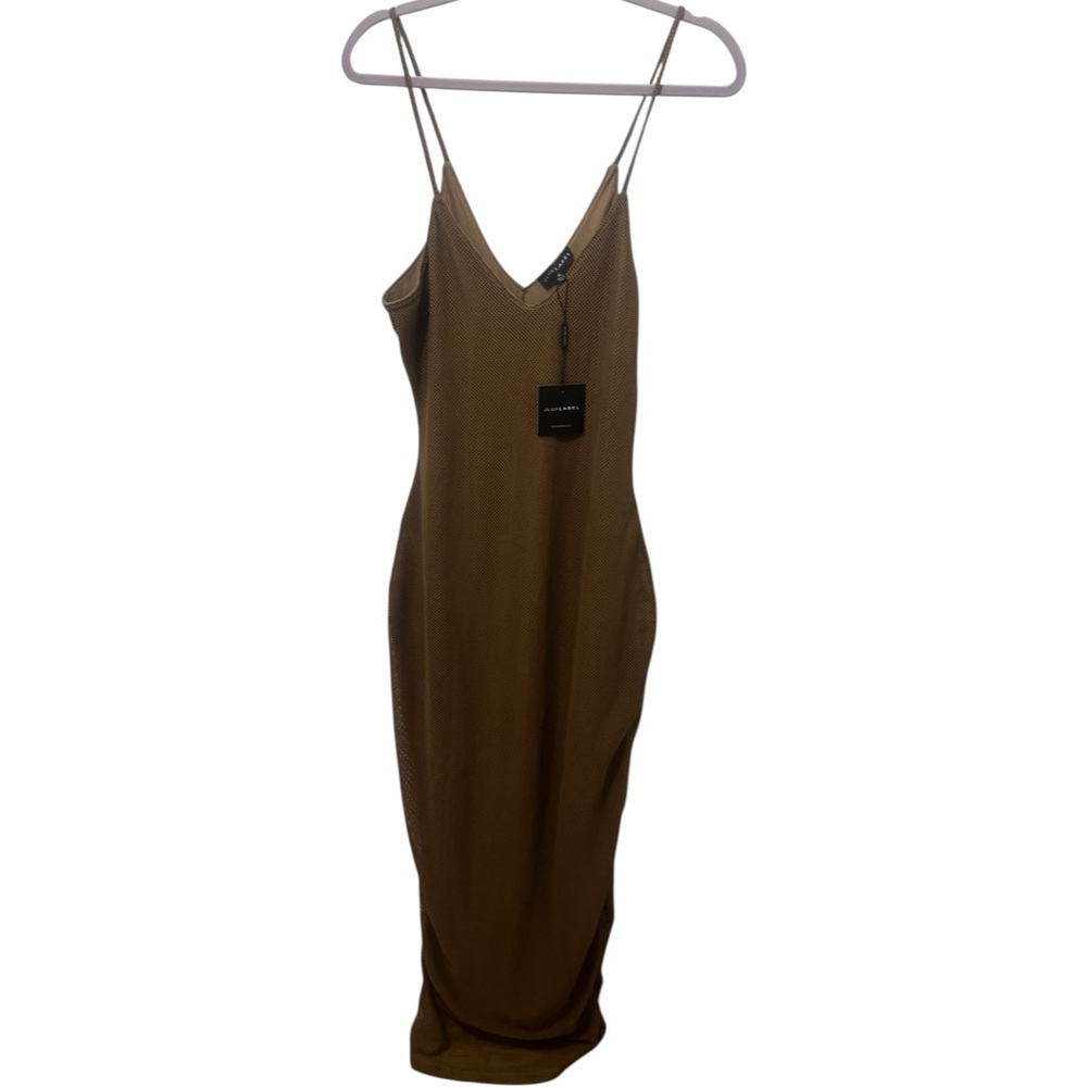 JLUXLABEL Brown  Mesh Maxi Dress Size XL